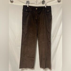 Dolce and Gabbana Brown Velvet Wide Leg Pants Size 46